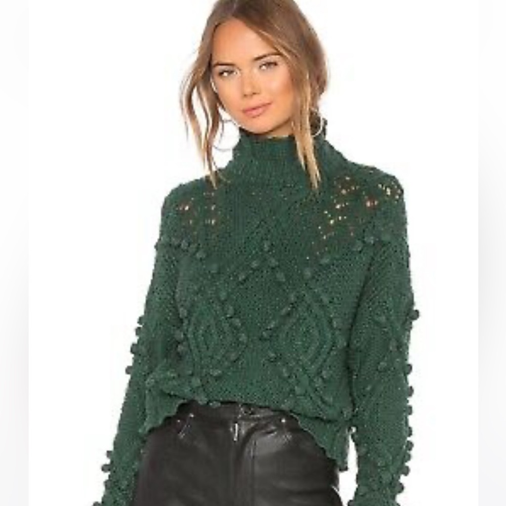 Lovers and Friends Daybreak Sweater in Forest Green